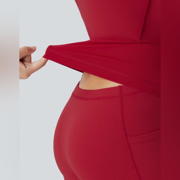 NWT Halara SoftlyZero Backless Twisted Active Dress Easy Peasy Red - Picture 4 of 14